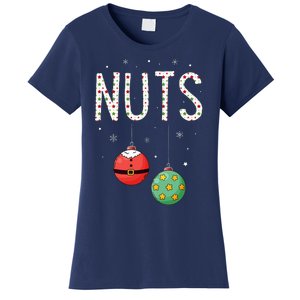 Chest Nuts Matching Funny Christmas Couples Chestnuts Nuts Women's T-Shirt