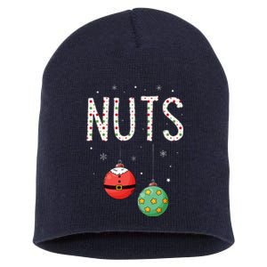 Chest Nuts Matching Funny Christmas Couples Chestnuts Nuts Short Acrylic Beanie