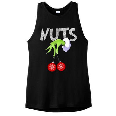 Chest Nuts Matching Chestnuts Xmas Christmas Couples Ladies PosiCharge Tri-Blend Wicking Tank