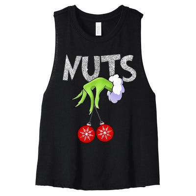 Chest Nuts Matching Chestnuts Xmas Christmas Couples Women's Racerback Cropped Tank