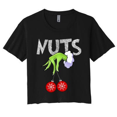 Chest Nuts Matching Chestnuts Xmas Christmas Couples Women's Crop Top Tee