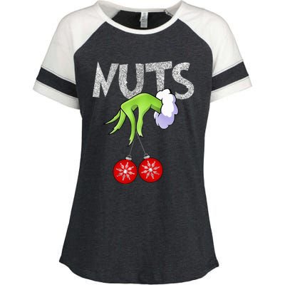 Chest Nuts Matching Chestnuts Xmas Christmas Couples Enza Ladies Jersey Colorblock Tee