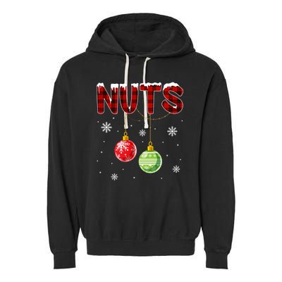 Chest Nuts Matching Chestnuts Funny Christmas Couples Nuts Garment-Dyed Fleece Hoodie
