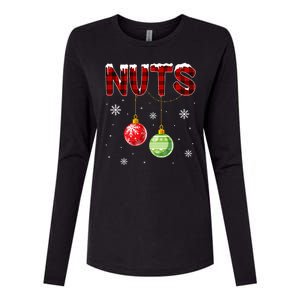 Chest Nuts Matching Chestnuts Funny Christmas Couples Nuts Womens Cotton Relaxed Long Sleeve T-Shirt