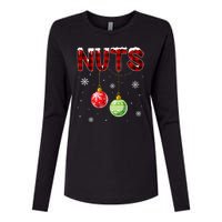 Chest Nuts Matching Chestnuts Funny Christmas Couples Nuts Womens Cotton Relaxed Long Sleeve T-Shirt