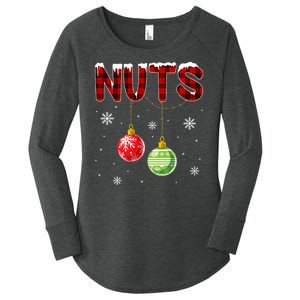 Chest Nuts Matching Chestnuts Funny Christmas Couples Nuts Women's Perfect Tri Tunic Long Sleeve Shirt