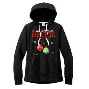 Chest Nuts Matching Chestnuts Funny Christmas Couples Nuts Women's Fleece Hoodie