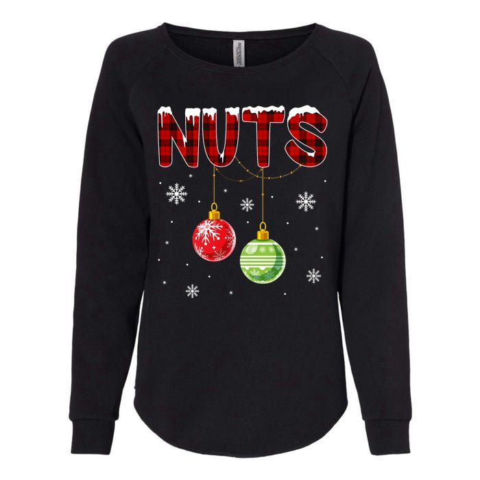 Chest Nuts Matching Chestnuts Funny Christmas Couples Nuts Womens California Wash Sweatshirt