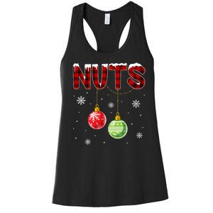 Chest Nuts Matching Chestnuts Funny Christmas Couples Nuts Women's Racerback Tank