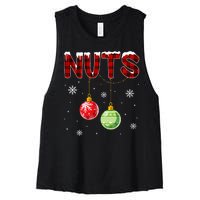 Chest Nuts Matching Chestnuts Funny Christmas Couples Nuts Women's Racerback Cropped Tank