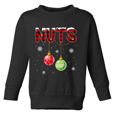 Chest Nuts Matching Chestnuts Funny Christmas Couples Nuts Toddler Sweatshirt