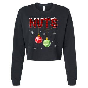 Chest Nuts Matching Chestnuts Funny Christmas Couples Nuts Cropped Pullover Crew