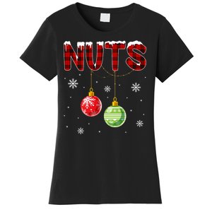 Chest Nuts Matching Chestnuts Funny Christmas Couples Nuts Women's T-Shirt