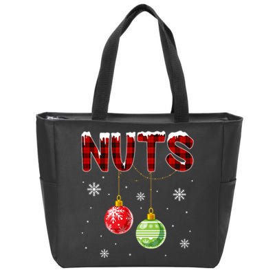 Chest Nuts Matching Chestnuts Funny Christmas Couples Nuts Zip Tote Bag