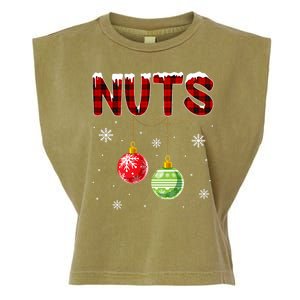 Chest Nuts Matching Chestnuts Funny Christmas Couples Nuts Garment-Dyed Women's Muscle Tee