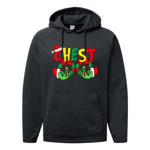 Chest Nuts Matching Chestnuts Funny Christmas Couples Nuts Performance Fleece Hoodie