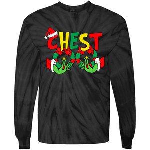 Chest Nuts Matching Chestnuts Funny Christmas Couples Nuts Tie-Dye Long Sleeve Shirt