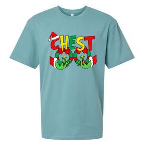 Chest Nuts Matching Chestnuts Funny Christmas Couples Nuts Sueded Cloud Jersey T-Shirt