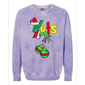 Chest Nuts Matching Chestnuts Funny Christmas Couples Nuts Colorblast Crewneck Sweatshirt