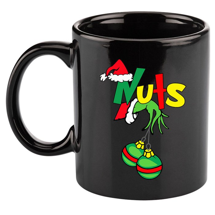 Chest Nuts Matching Chestnuts Funny Christmas Couples Nuts 11oz C Handle Ceramic Mug