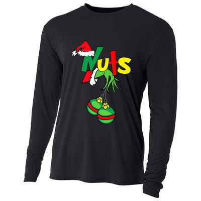 Chest Nuts Matching Chestnuts Funny Christmas Couples Nuts Cooling Performance Long Sleeve Crew