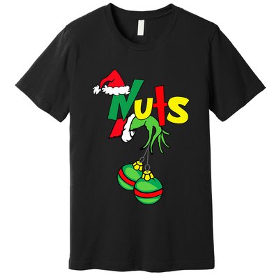 Chest Nuts Matching Chestnuts Funny Christmas Couples Nuts Premium T-Shirt