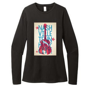 Cool Nashville Music City Womens CVC Long Sleeve Shirt