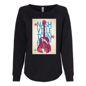 Cool Nashville Music City Womens California Wash Sweatshirt