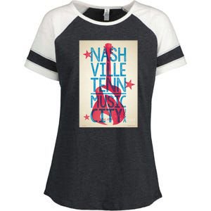 Cool Nashville Music City Enza Ladies Jersey Colorblock Tee