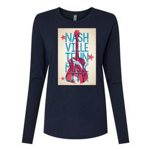 Cool Nashville Music City Womens Cotton Relaxed Long Sleeve T-Shirt