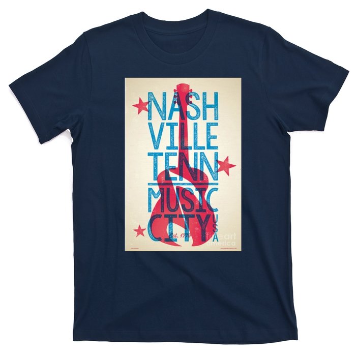 Cool Nashville Music City T-Shirt