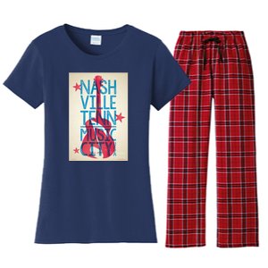 Cool Nashville Music City Women's Flannel Pajama Set