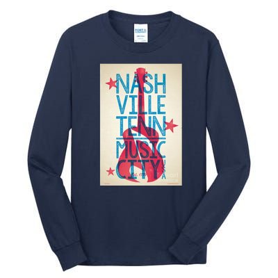 Cool Nashville Music City Tall Long Sleeve T-Shirt