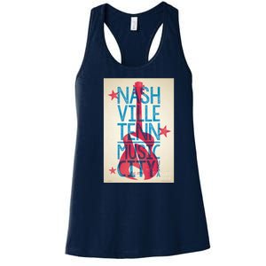 Cool Nashville Music City Women's Racerback Tank