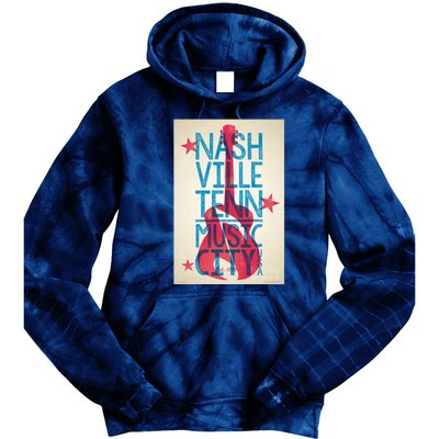 Cool Nashville Music City Tie Dye Hoodie