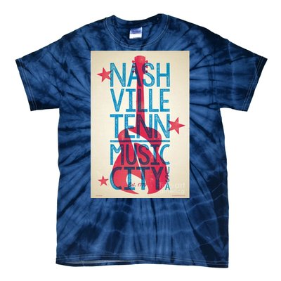 Cool Nashville Music City Tie-Dye T-Shirt