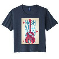 Cool Nashville Music City Women's Crop Top Tee