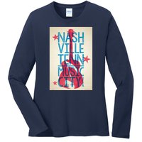 Cool Nashville Music City Ladies Long Sleeve Shirt