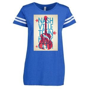 Cool Nashville Music City Enza Ladies Jersey Football T-Shirt