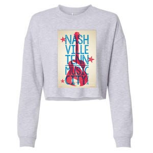 Cool Nashville Music City Cropped Pullover Crew