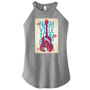 Cool Nashville Music City Women's Perfect Tri Rocker Tank