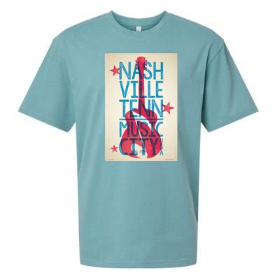 Cool Nashville Music City Sueded Cloud Jersey T-Shirt