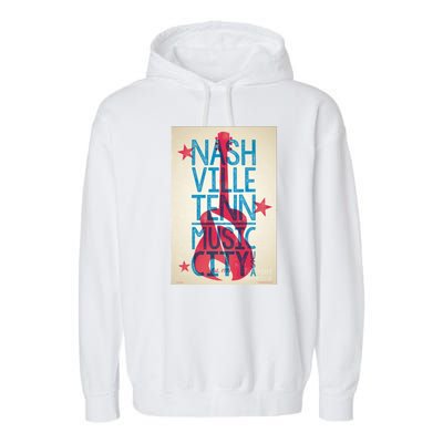 Cool Nashville Music City Garment-Dyed Fleece Hoodie