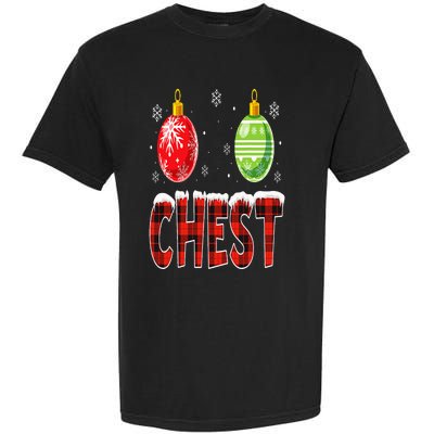 Chest Nuts Matching Chestnuts Funny Christmas Couples Chest Garment-Dyed Heavyweight T-Shirt