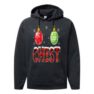 Chest Nuts Matching Chestnuts Funny Christmas Couples Chest Performance Fleece Hoodie