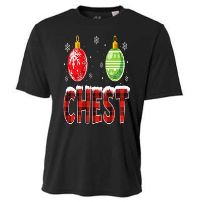 Chest Nuts Matching Chestnuts Funny Christmas Couples Chest Cooling Performance Crew T-Shirt