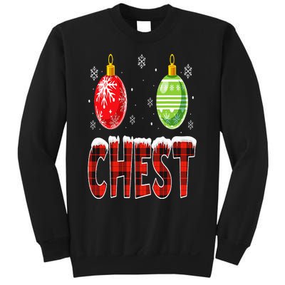 Chest Nuts Matching Chestnuts Funny Christmas Couples Chest Sweatshirt