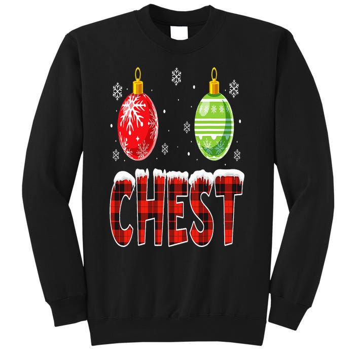 Chest Nuts Matching Chestnuts Funny Christmas Couples Chest Sweatshirt