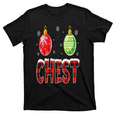 Chest Nuts Matching Chestnuts Funny Christmas Couples Chest T-Shirt