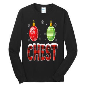 Chest Nuts Matching Chestnuts Funny Christmas Couples Chest Tall Long Sleeve T-Shirt